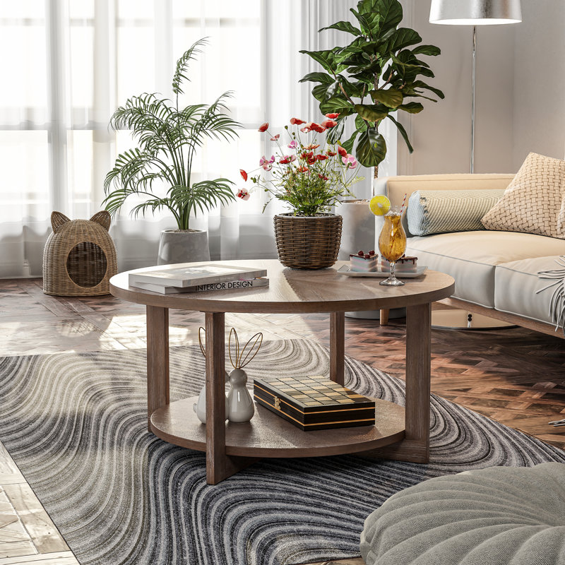 Loon Peak® Gunnison Cross Legs Coffee Table with Storage & Reviews Wayfair